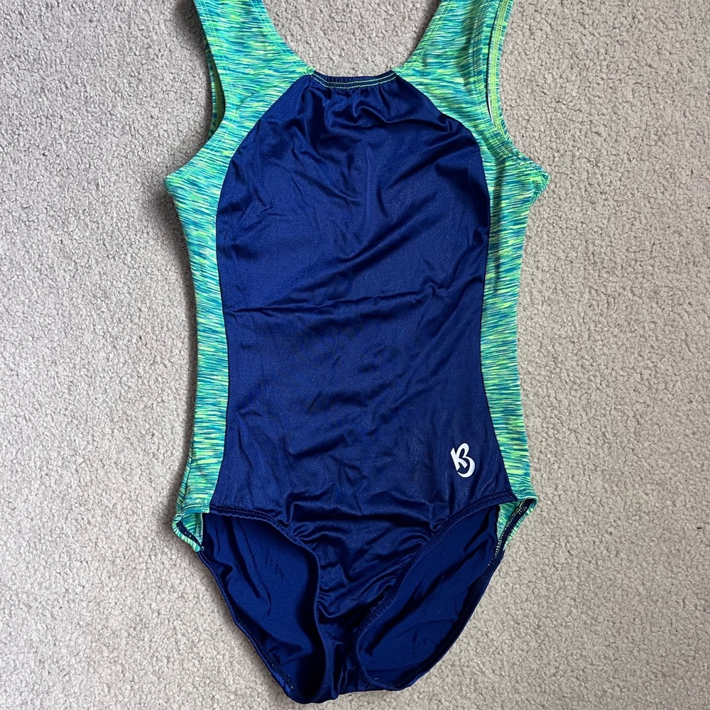 K Bee Blue and Green Leotard